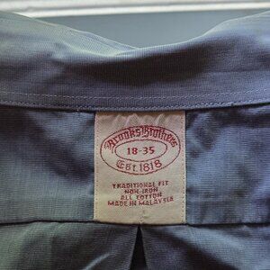 Men's Brooks Brothers size 18-35 blue French cuff dress shirt